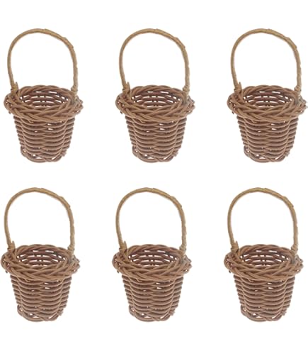 Amazon.com: Honbay 6PCS Miniature Woven Baskets with Handles Tiny